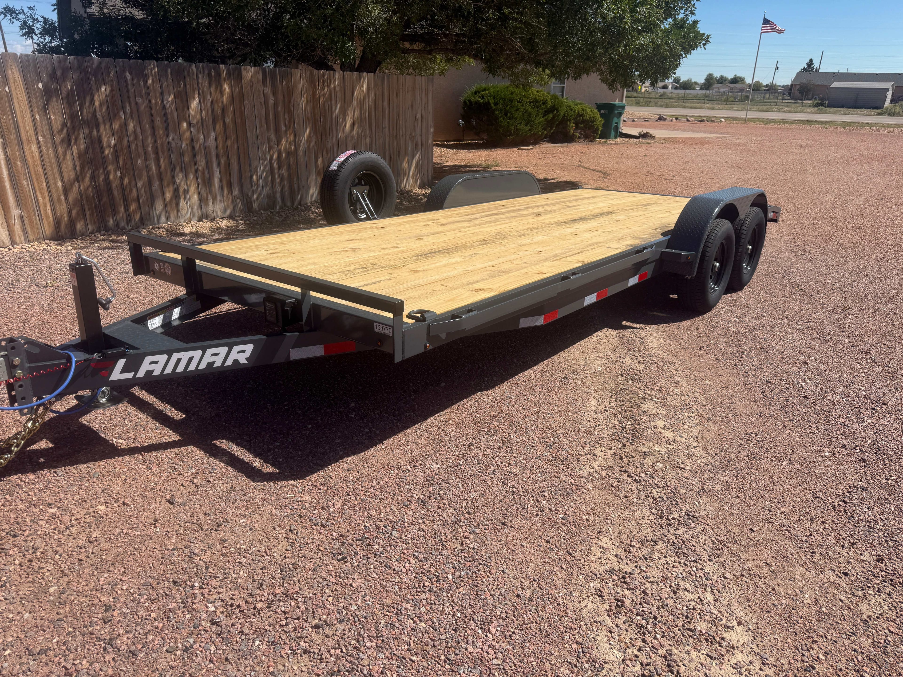Car hauler trailer for rent at Dusty Dogs Trailer in Pueblo West, CO